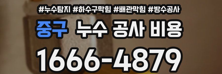 중구 누수 공사 비용