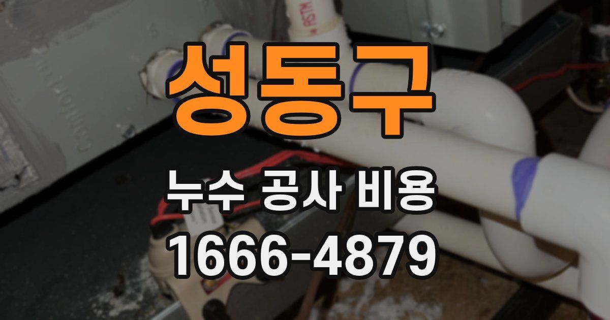 성동구 누수 공사 비용