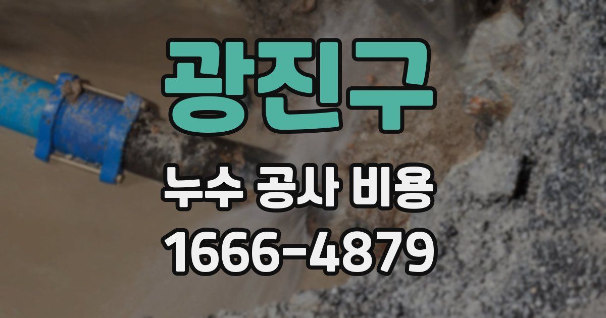 광진구 누수 공사 비용