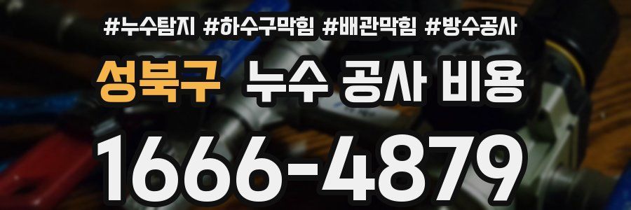 성북구 누수 공사 비용