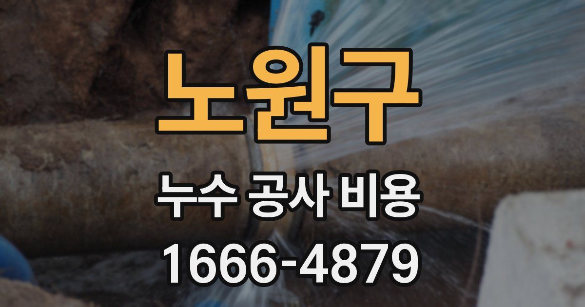 노원구 누수 공사 비용