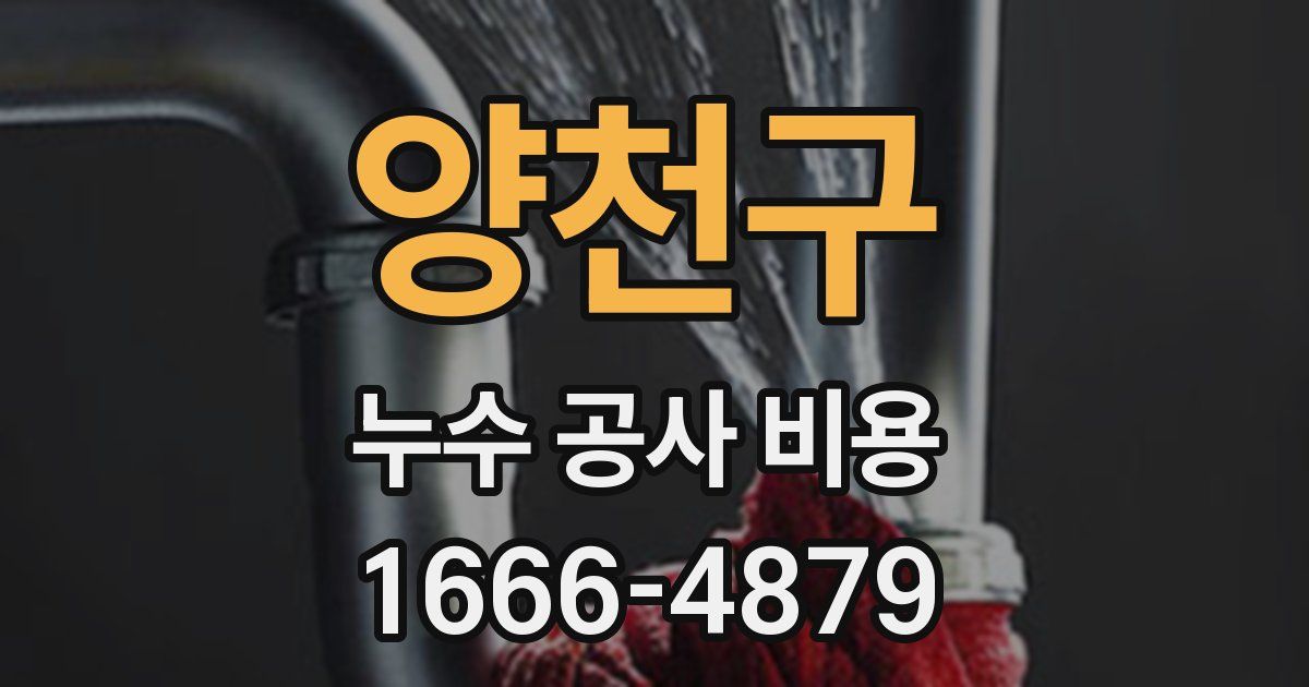 양천구 누수 공사 비용