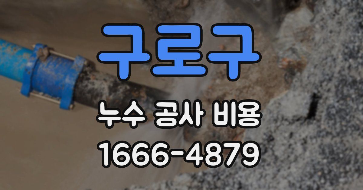 구로구 누수 공사 비용