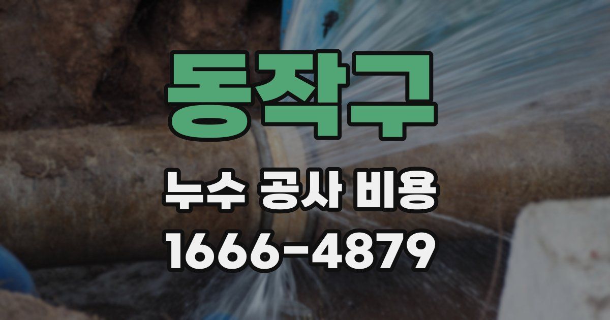 동작구 누수 공사 비용