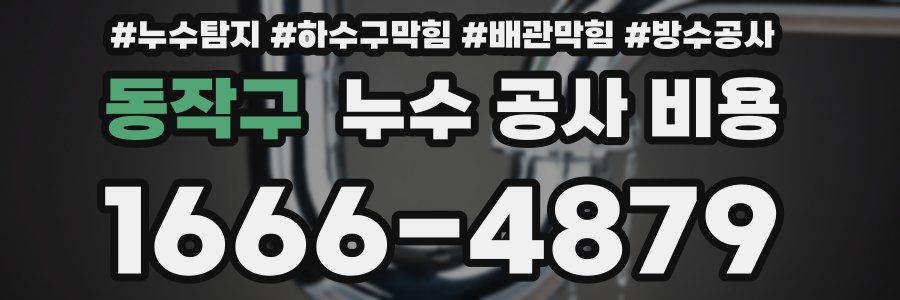 동작구 누수 공사 비용