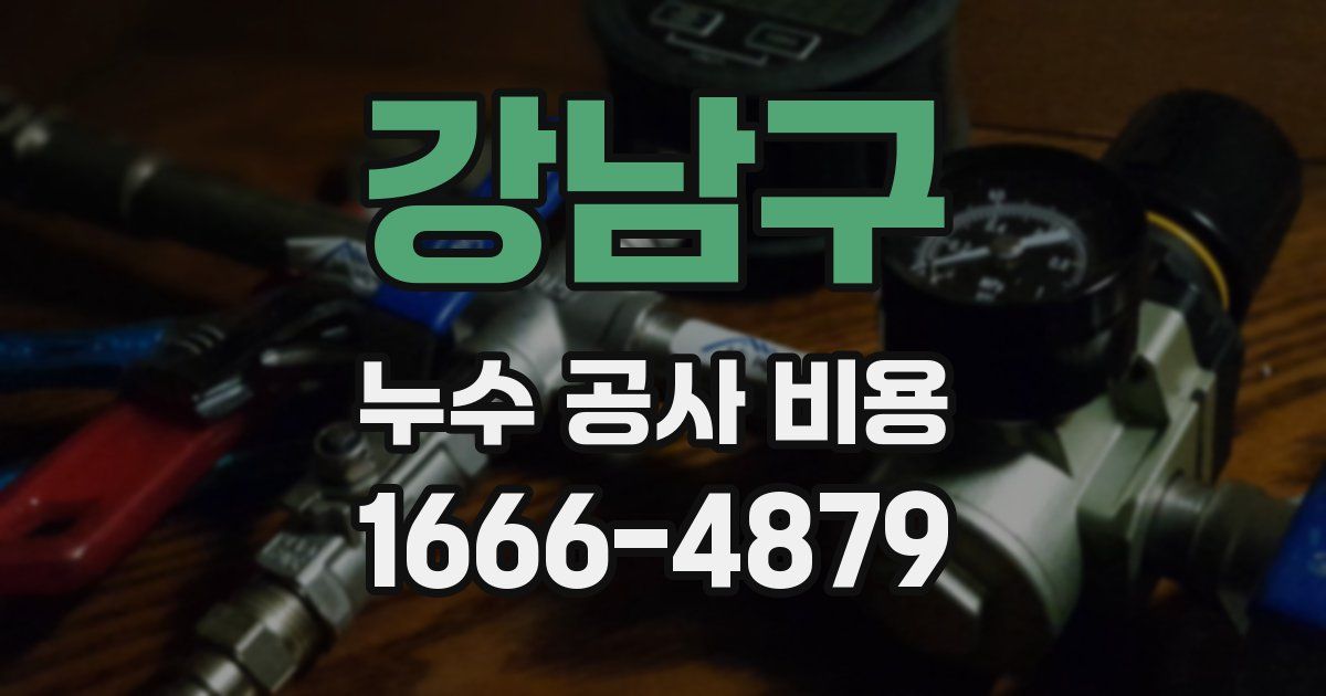 강남구 누수 공사 비용
