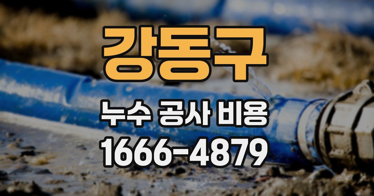 강동구 누수 공사 비용