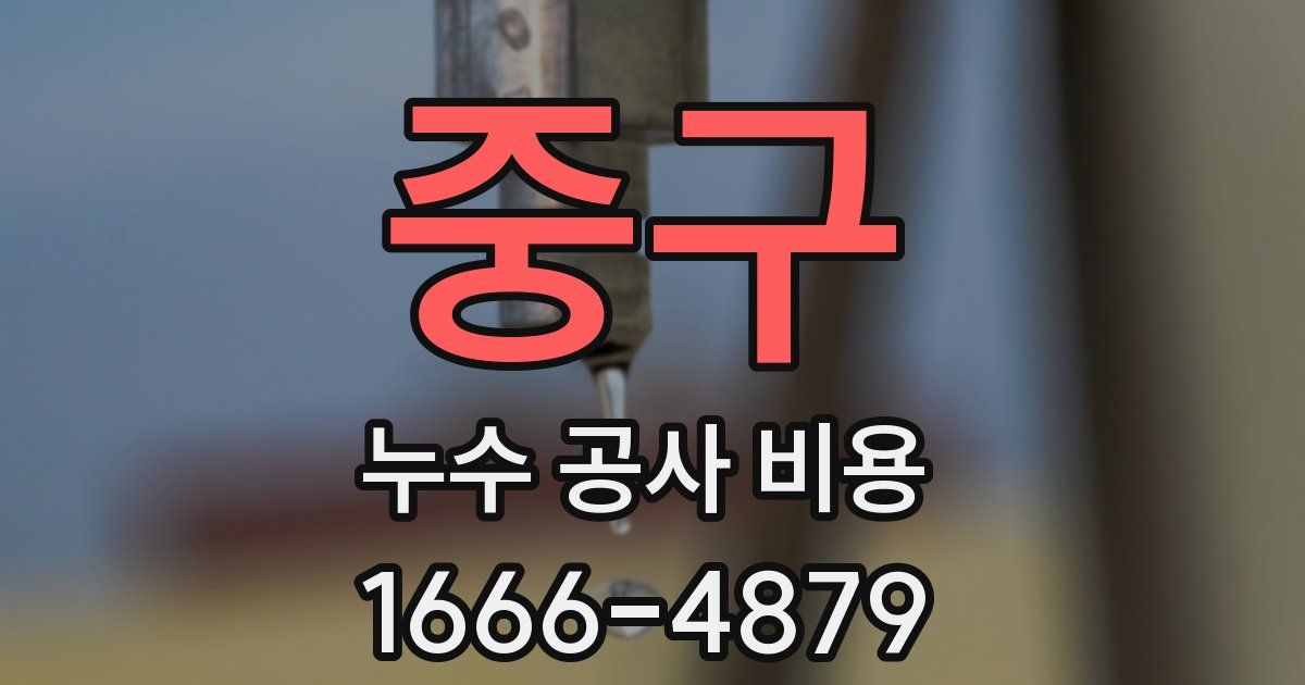 중구 누수 공사 비용