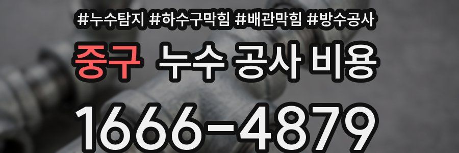 중구 누수 공사 비용