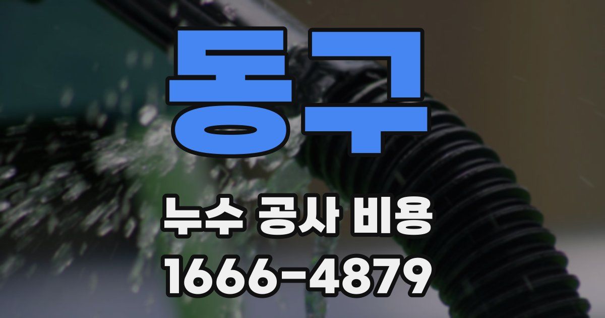 동구 누수 공사 비용