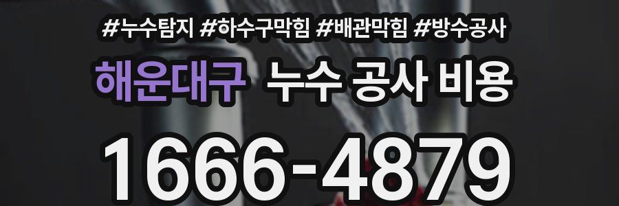 해운대구 누수 공사 비용
