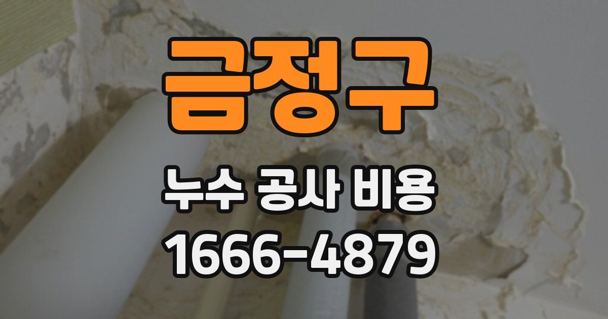 금정구 누수 공사 비용