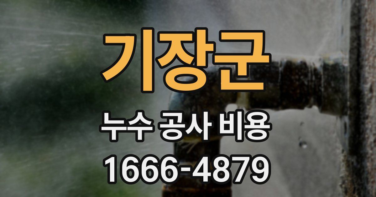 기장군 누수 공사 비용