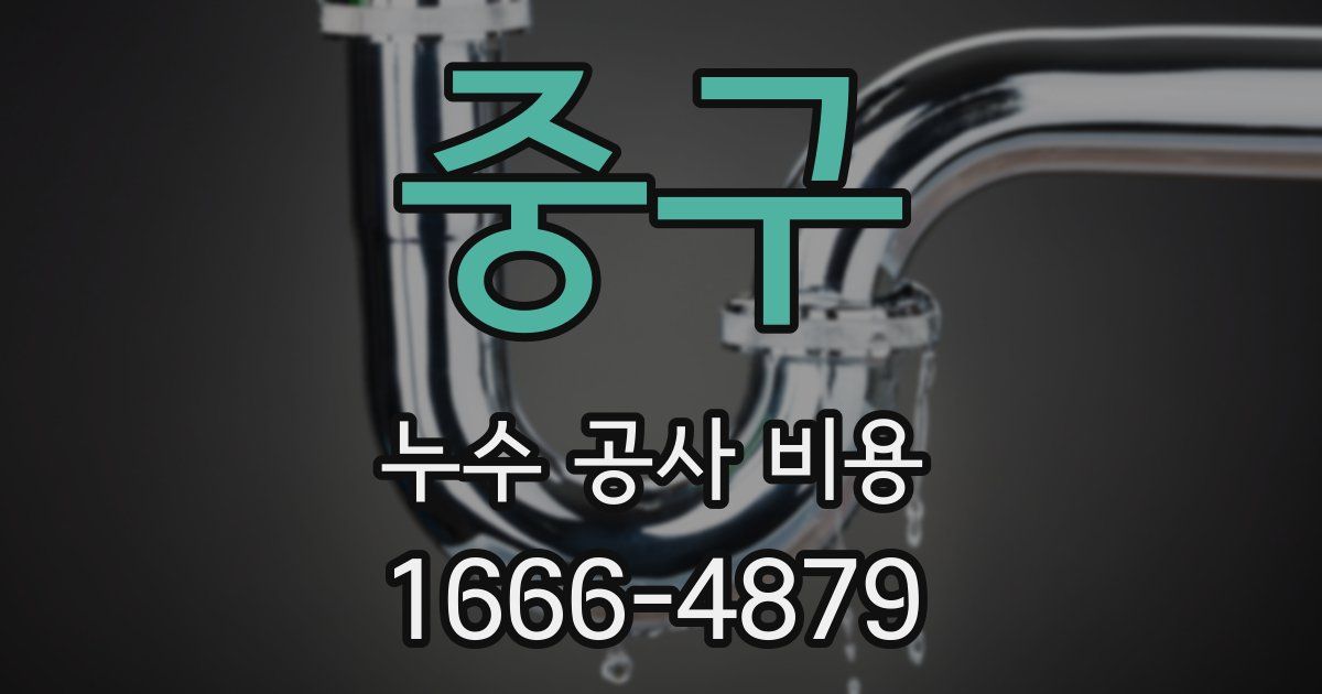 중구 누수 공사 비용