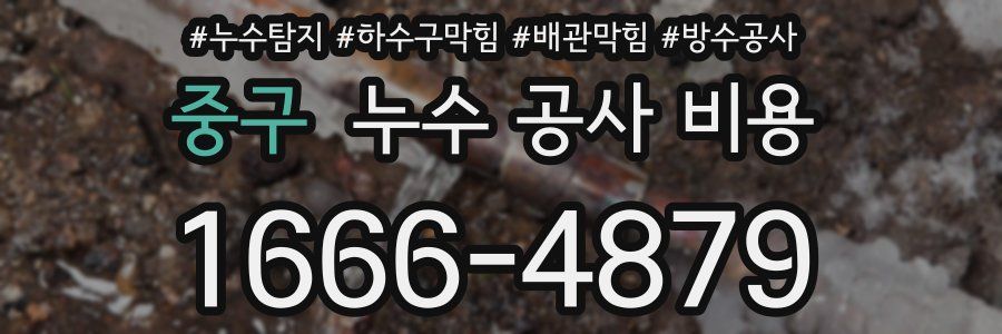 중구 누수 공사 비용