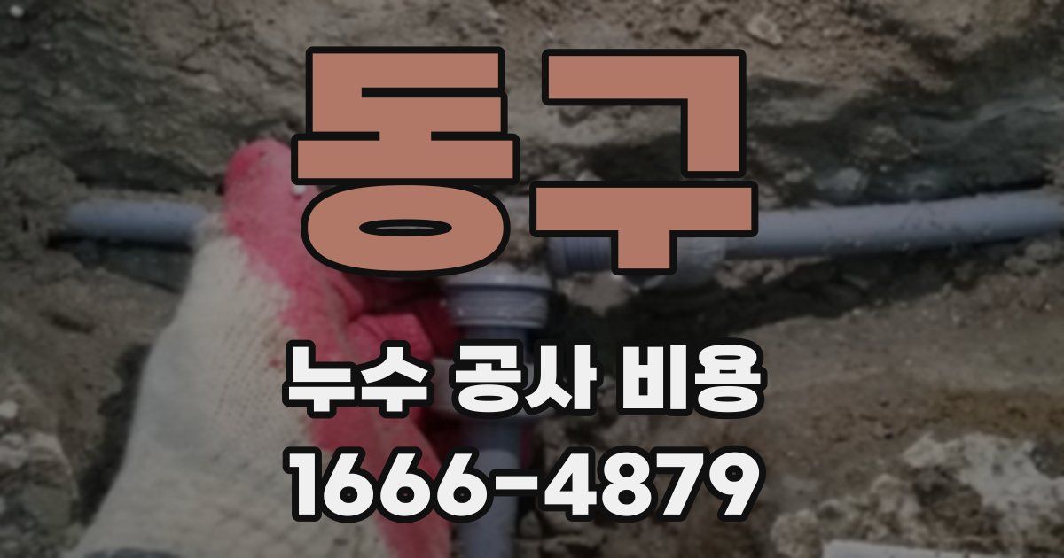 동구 누수 공사 비용