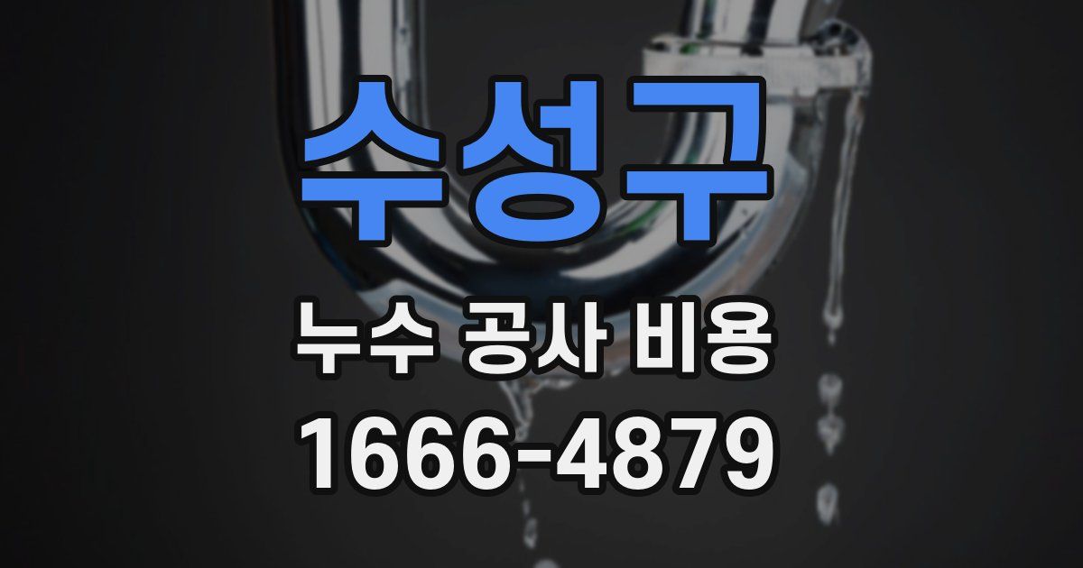수성구 누수 공사 비용