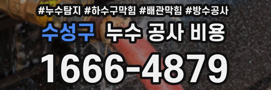 수성구 누수 공사 비용
