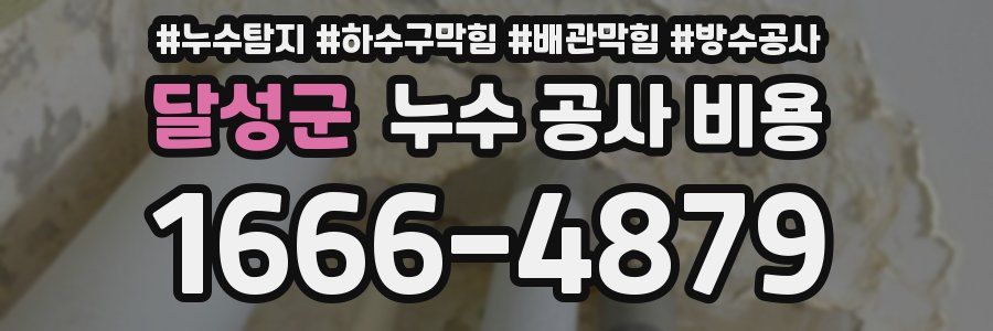 달성군 누수 공사 비용