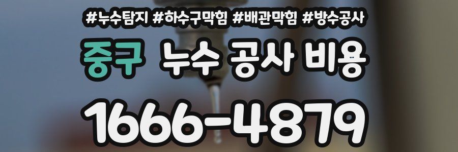 중구 누수 공사 비용