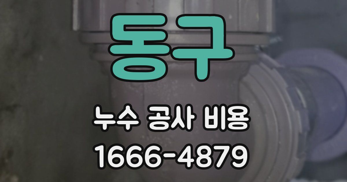 동구 누수 공사 비용
