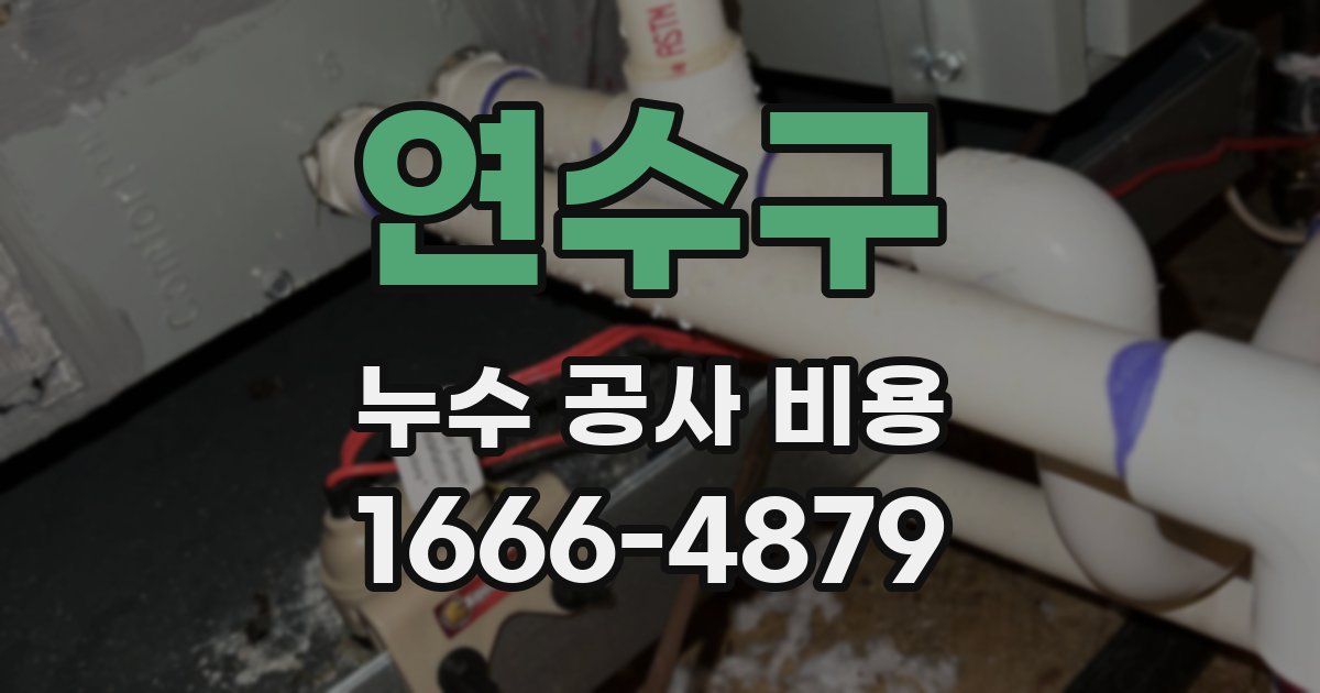 연수구 누수 공사 비용