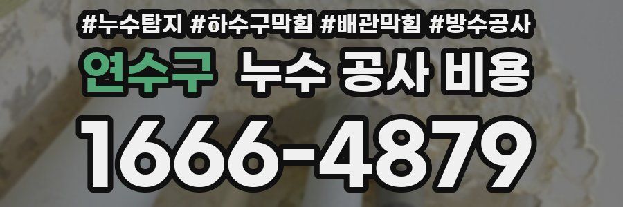 연수구 누수 공사 비용