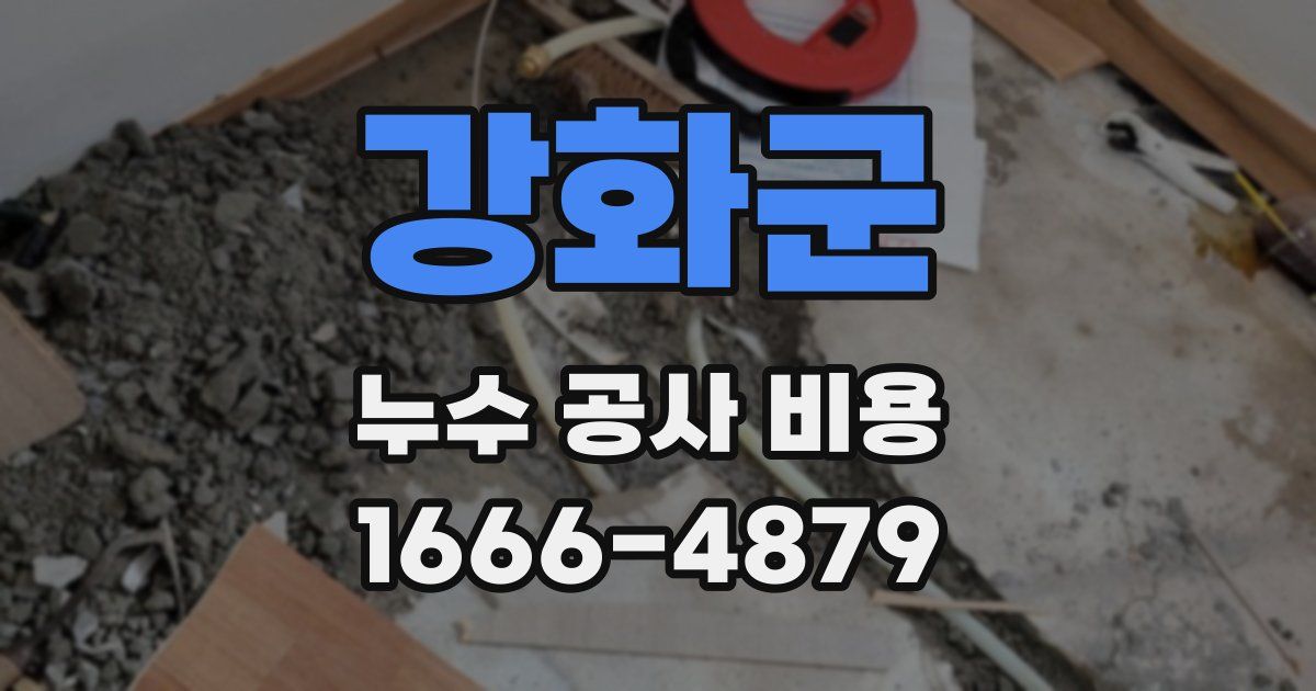 강화군 누수 공사 비용