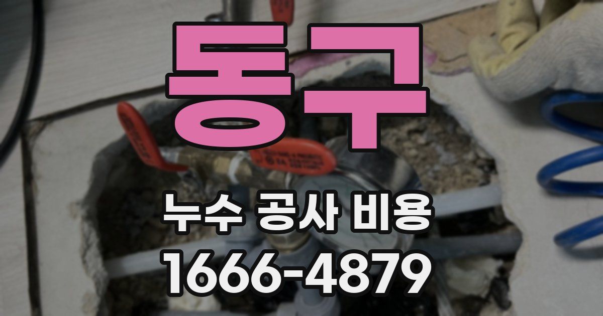 동구 누수 공사 비용