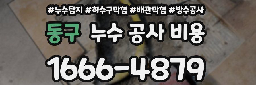 동구 누수 공사 비용