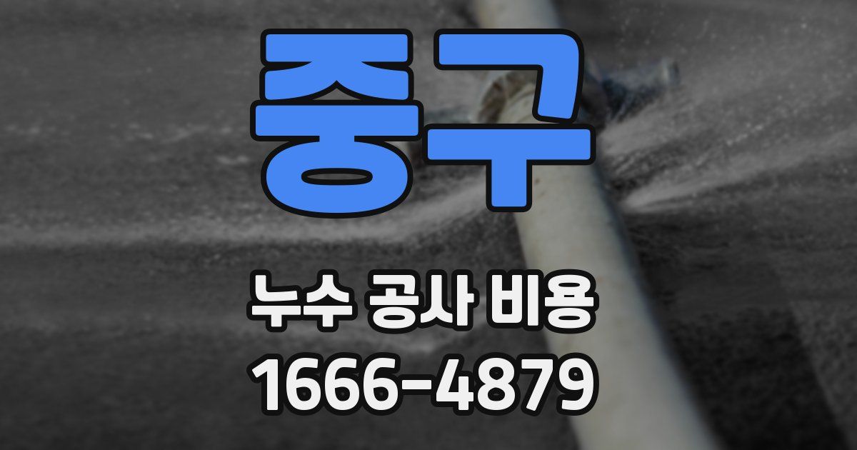 중구 누수 공사 비용