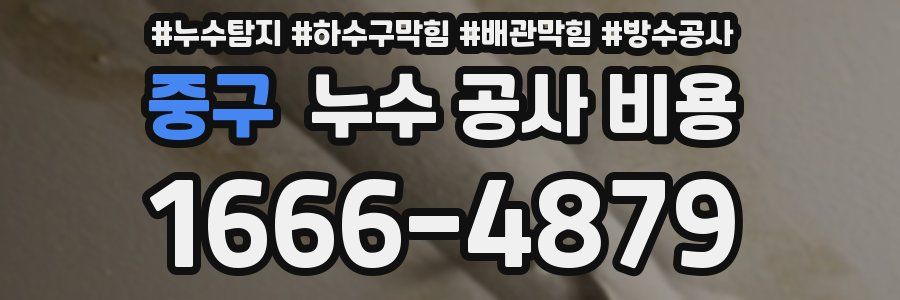 중구 누수 공사 비용
