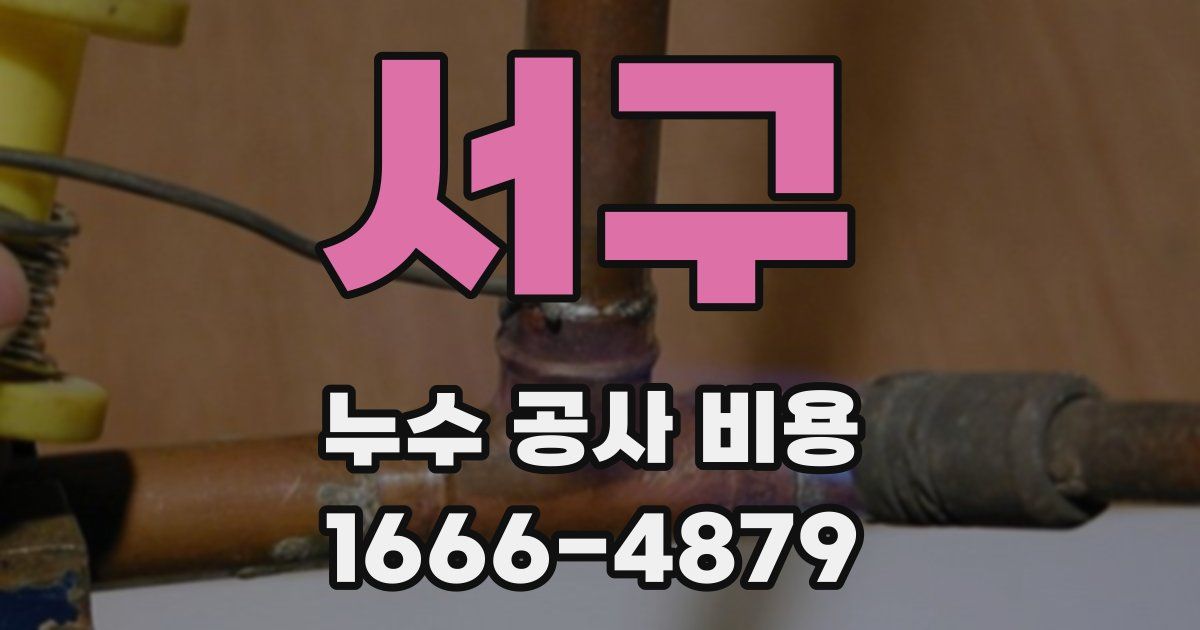 서구 누수 공사 비용