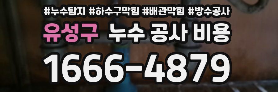 유성구 누수 공사 비용