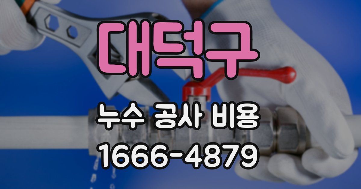 대덕구 누수 공사 비용