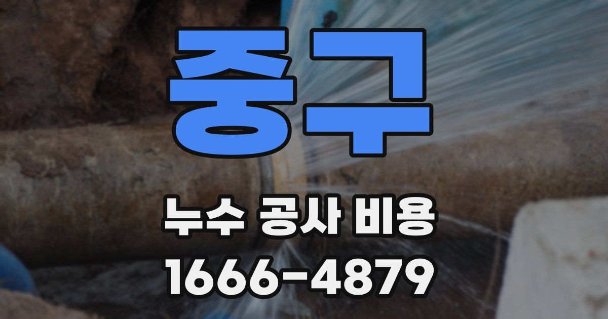 중구 누수 공사 비용