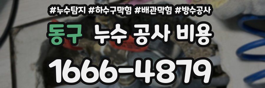 동구 누수 공사 비용