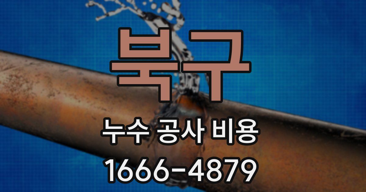 북구 누수 공사 비용
