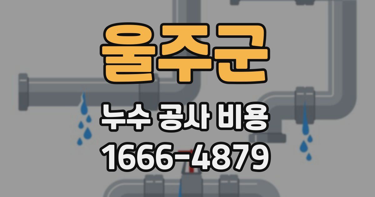 울주군 누수 공사 비용