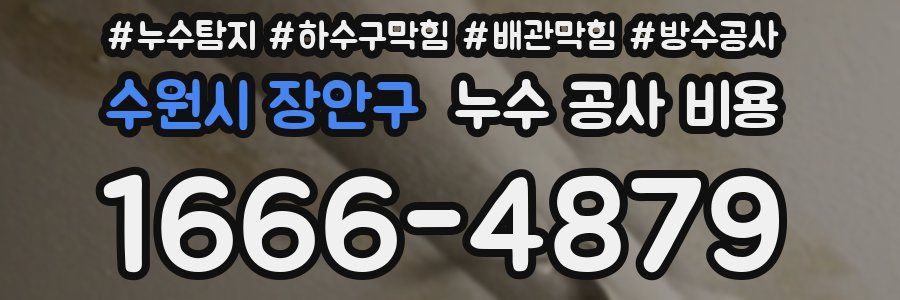 수원시 장안구 누수 공사 비용