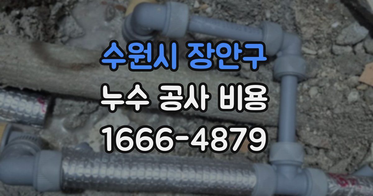 수원시 장안구 누수 공사 비용