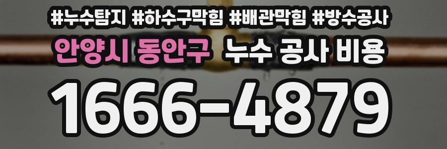 안양시 동안구 누수 공사 비용