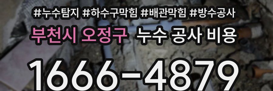 부천시 오정구 누수 공사 비용