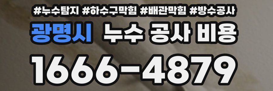 광명시 누수 공사 비용