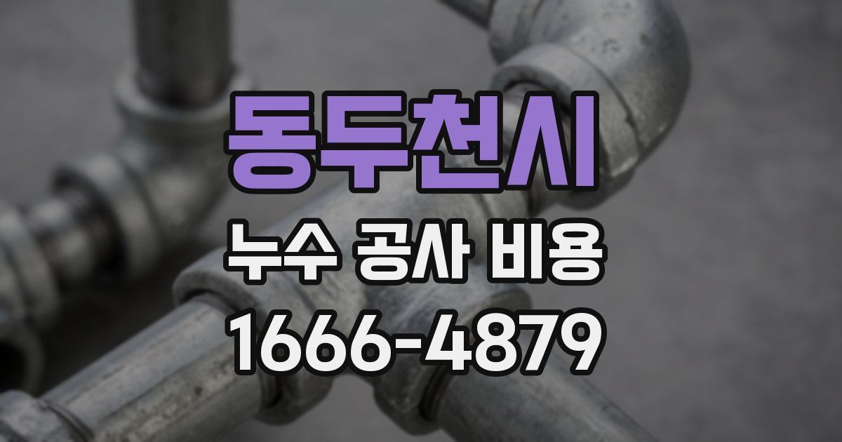 동두천시 누수 공사 비용