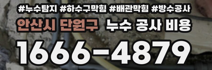 안산시 단원구 누수 공사 비용
