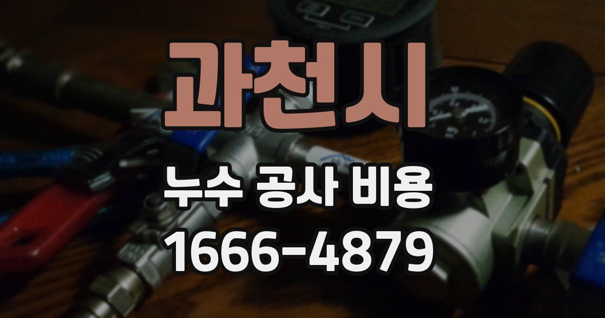 과천시 누수 공사 비용