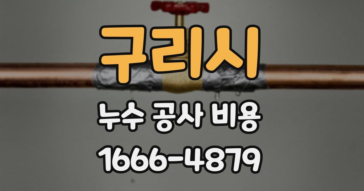 구리시 누수 공사 비용