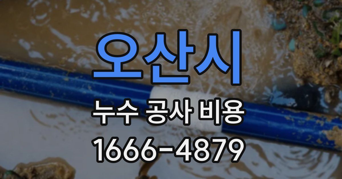 오산시 누수 공사 비용