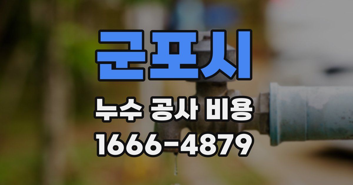 군포시 누수 공사 비용